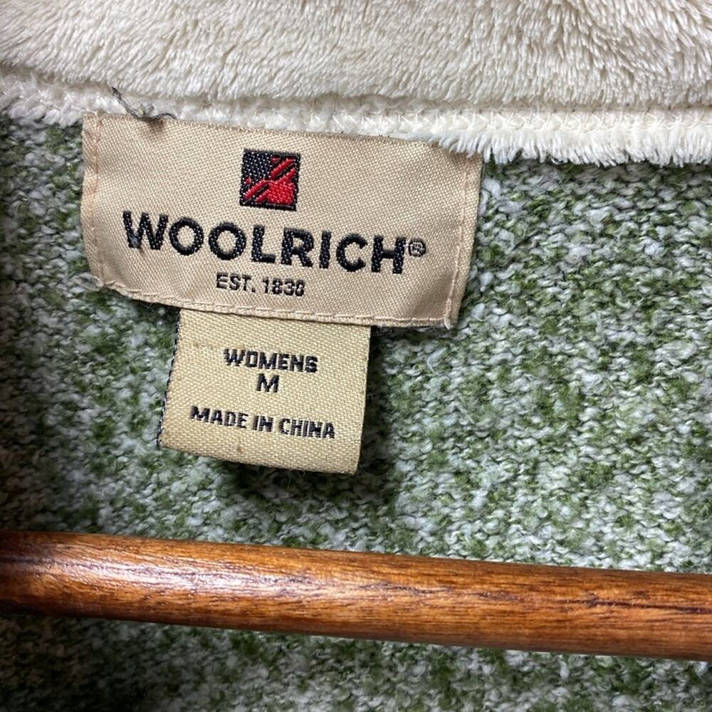 Woolrich 1/2 zip pull over green size medium - Picture 4 of 5